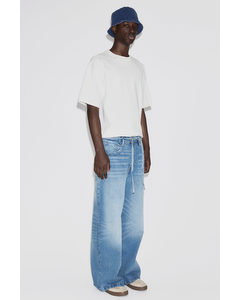 Wide Jeans Denimblå