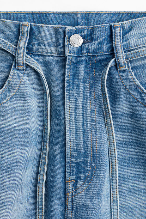 H&M Wide Jeans Denimblå