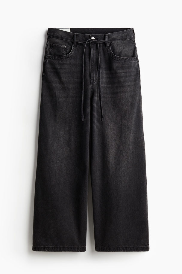 H&M Wide Jeans Sort