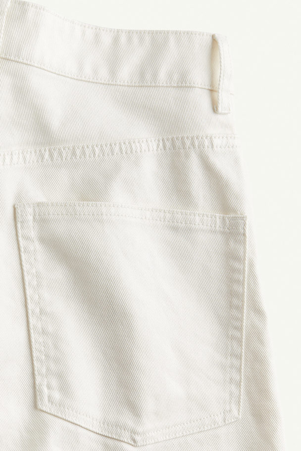 H&M Coated Wide Regular Jeans White