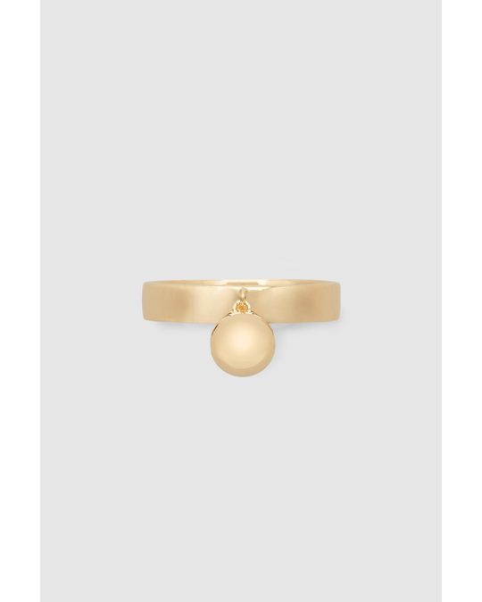 COS 18ct Gold Plated Sphere Ring Gold