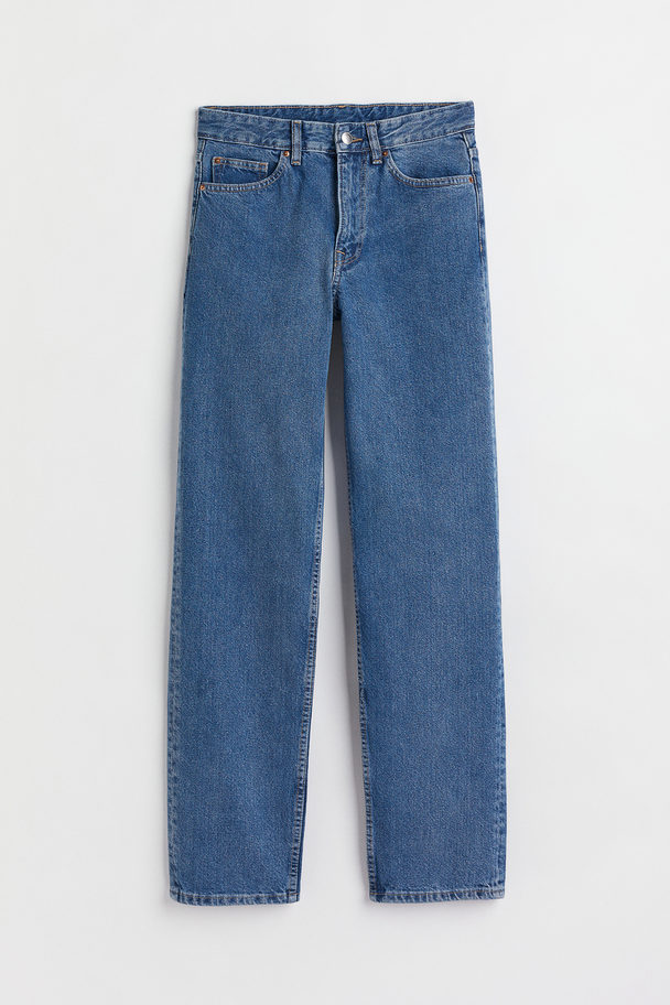 H&M Straight Regular Jeans Blau