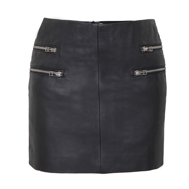 Le Temps des Cerises Mid-length Leather Skirt Laurenza Laurenza