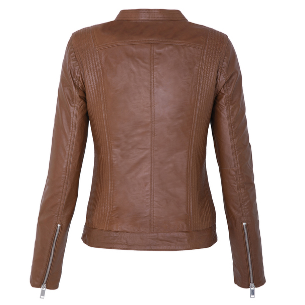 Le Temps des Cerises Fitted Leather Jacket Lika Lika