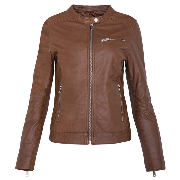 Le Temps des Cerises Fitted Leather Jacket Lika Lika