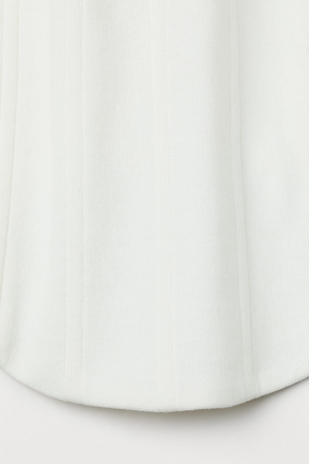H&M Korsagen-Top aus Baumwolle Weiß