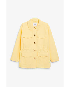 Utility Style Jacket Pale Yellow