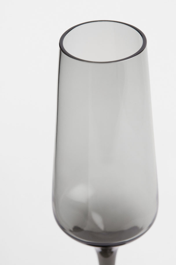 H&M HOME Glas Voor Mousserende Wijn Donkergrijs