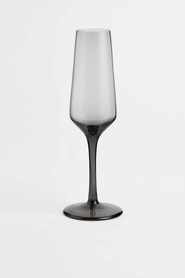 H&M HOME Glas Voor Mousserende Wijn Donkergrijs