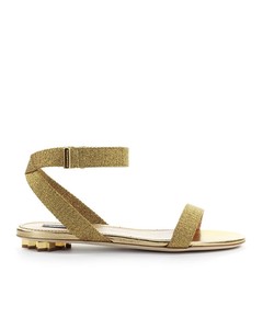 Dsquared2 Gold Nappa Leather Sandal