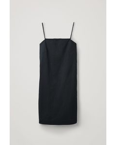 Sleeveless Dress With Cord Straps Black