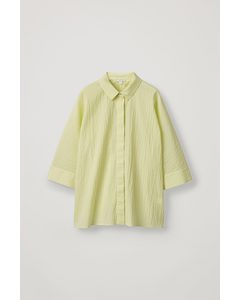 Loose-fit Seersucker Shirt Light Chalk Yellow