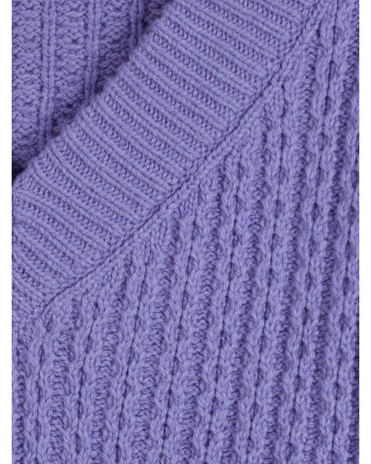 Arket Cropped Wool Blend Jumper Lilac