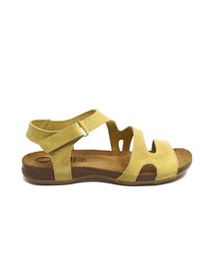 Shaquanda Bio Sandal In Yellow Leather