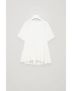 PLEAT-PANELLED TOP White