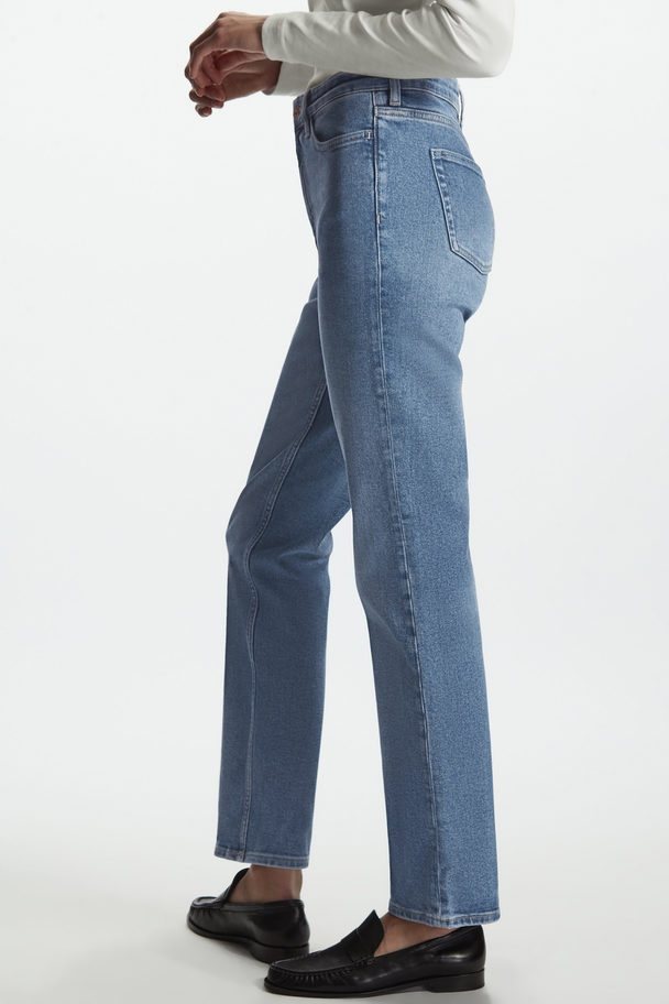 COS Straight-leg Slim-fit Full-length Jeans Light Blue