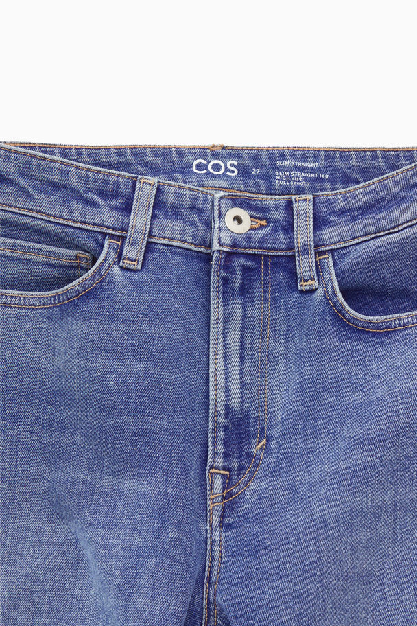 COS Straight-leg Slim-fit Full-length Jeans Dark Blue