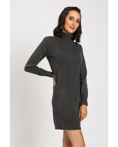 Turtleneck Dress With Fancy Front