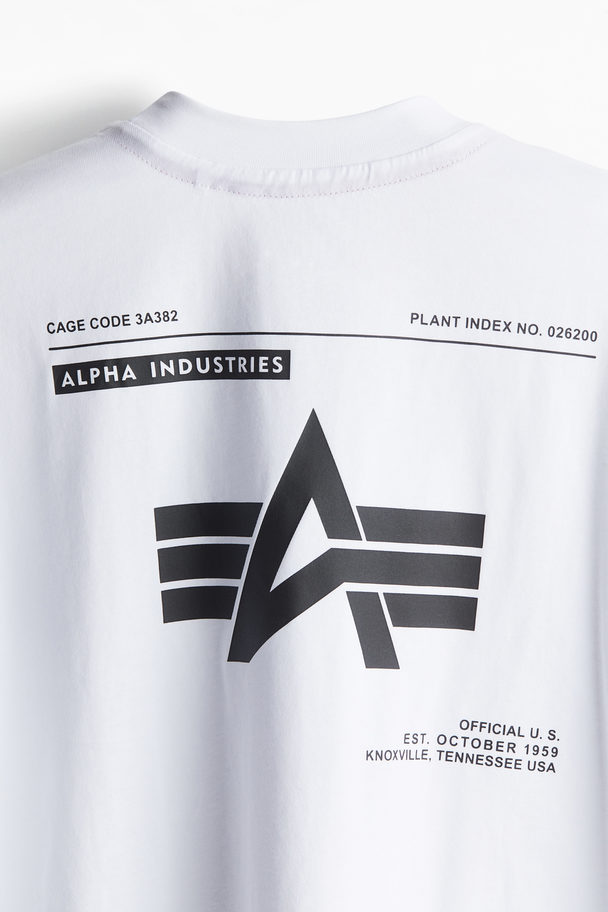 Alpha Industries Logo Bp T-shirt White