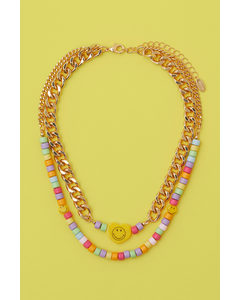 Two-strand Necklace Gold-coloured/smiley®