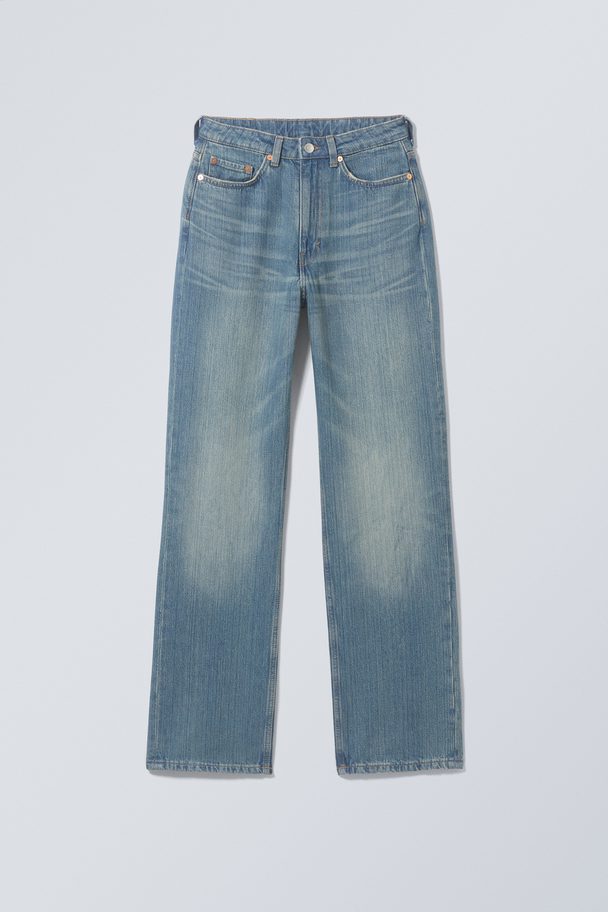 Weekday Rowe Extra High Straight Jeans Treasure Blue