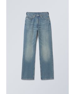 Rowe Extra High Straight Jeans Blå