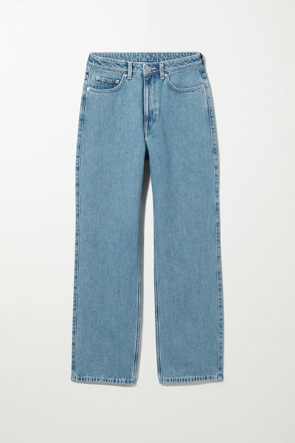 Weekday Rowe Extra High Straight Jeans Sky Blue