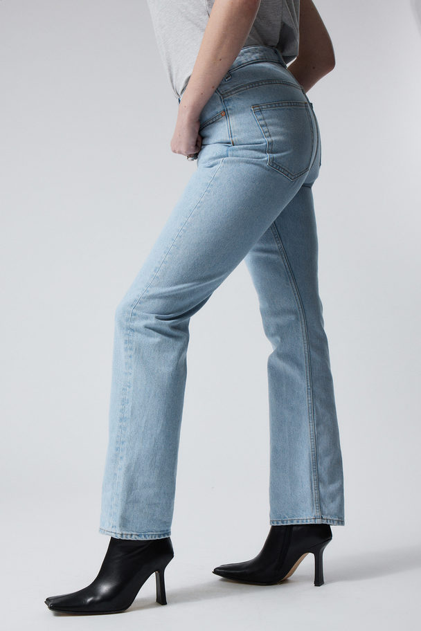 Weekday Rowe Extra High Straight Jeans Ljusblå/moise Blue