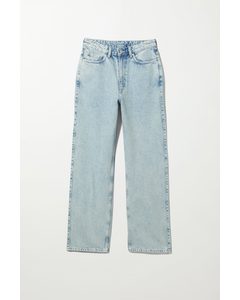 Rowe Extra High Straight Jeans Tvättad Ljusblå/aqua Blue