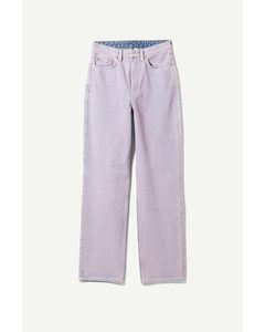 Rowe Extra High Straight Jeans Pink Sprayed