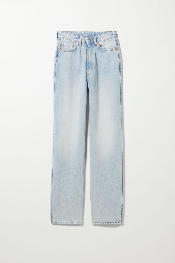 Weekday Rowe Extra High Straight Jeans Fresh Blue