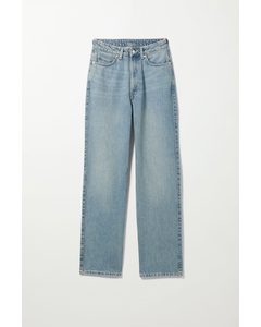 Rowe Jeans mit extra hohem Bund und geradem Bein Verwaschenes Blau