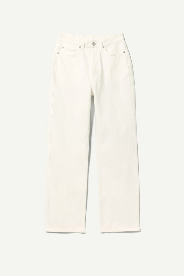 Weekday Rowe Extra High Straight Jeans White