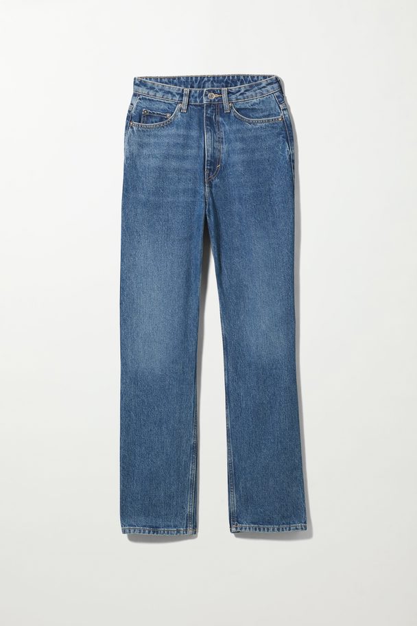 Weekday Rowe Extra High Straight Jeans Sea Blue