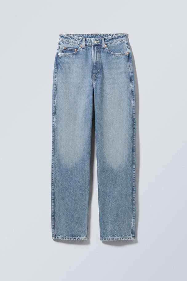 Weekday Rowe Extra High Straight Jeans Honest Blue