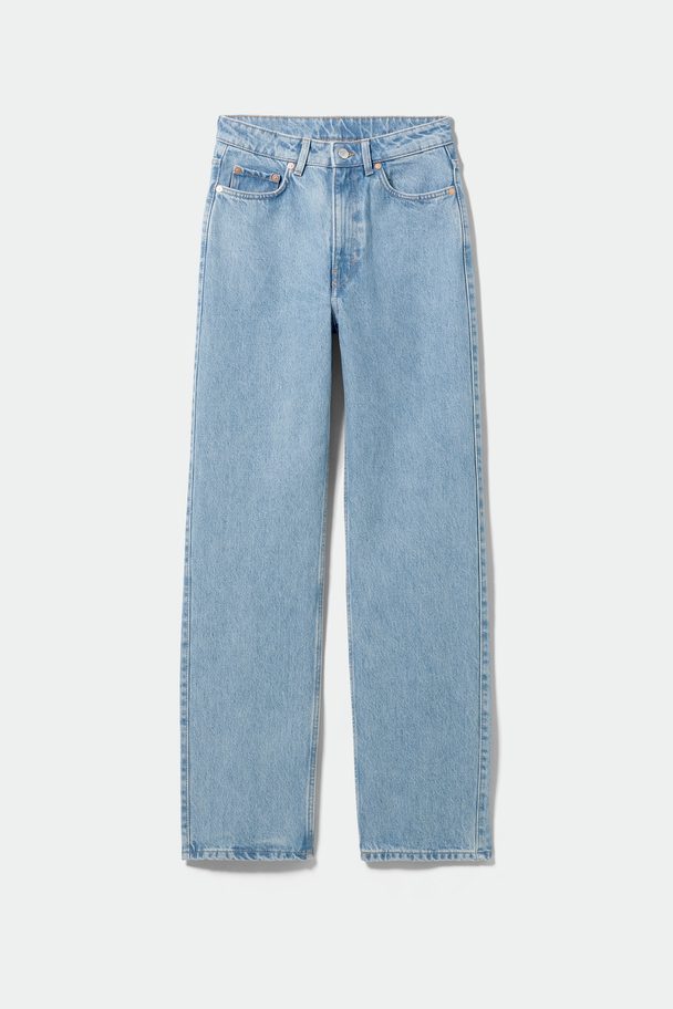 Weekday Rowe Extra High Straight Jeans Ljusblå
