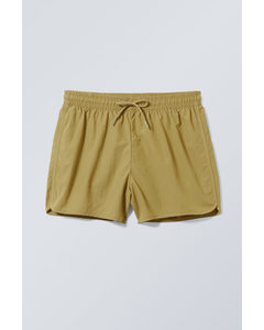 Medellånga Strukturerade Badshorts Khaki