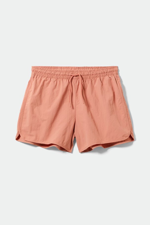 Weekday Tan Structure Swim Shorts Dusty Pink