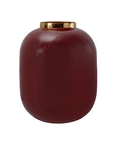 Vase Art Deco 345 plum / gold