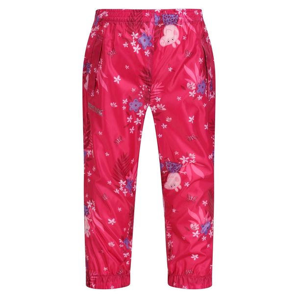 Regatta Regatta Childrens/kids Pack It Floral Peppa Pig Waterproof Over Trousers