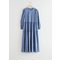 Voluminous Tiered Midi Dress Blue
