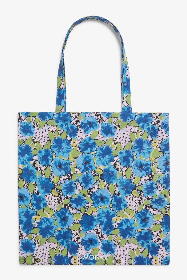 Monki Tote Bag Turquoise Floral