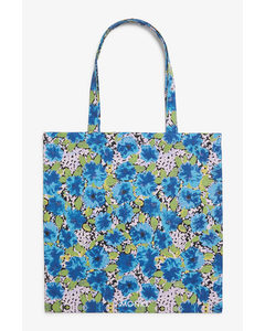 Tote Bag Turquoise Floral
