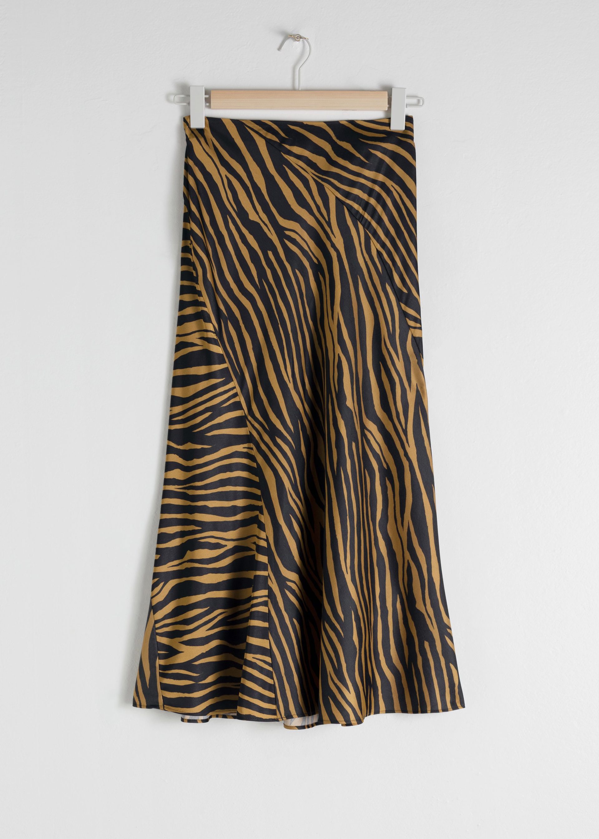 Zebra Print Midi Skirt Zebra Multicolour