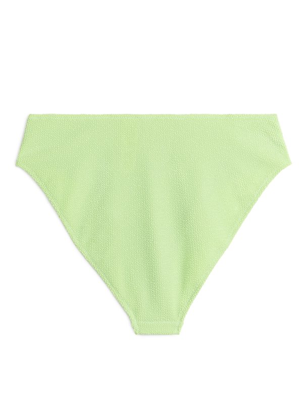 ARKET Krøllet Bikiniunderdel Mellomlangt Liv Lysegrønn