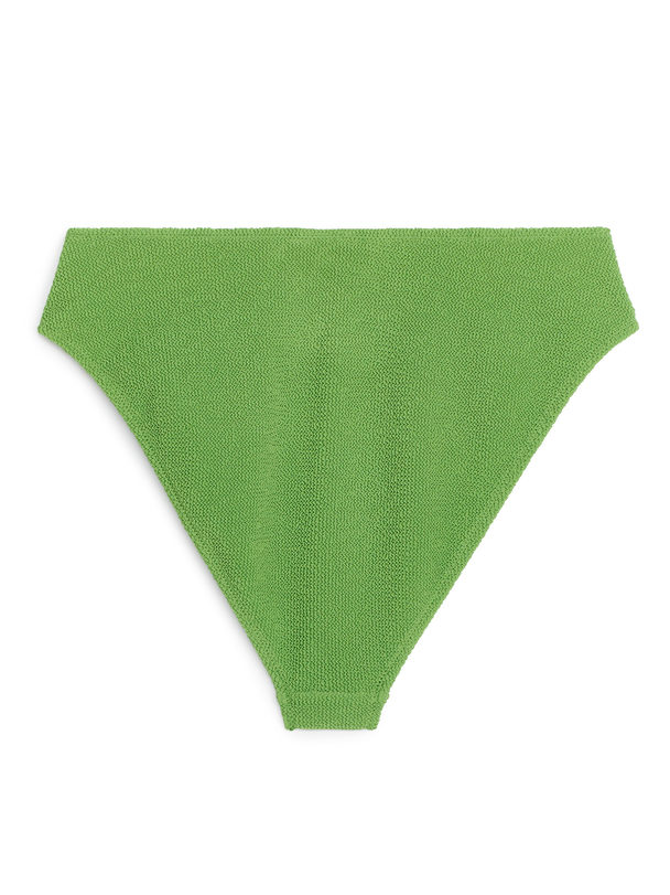 ARKET Crinkle-Bikinihose mit mittelhohem Bund Grün