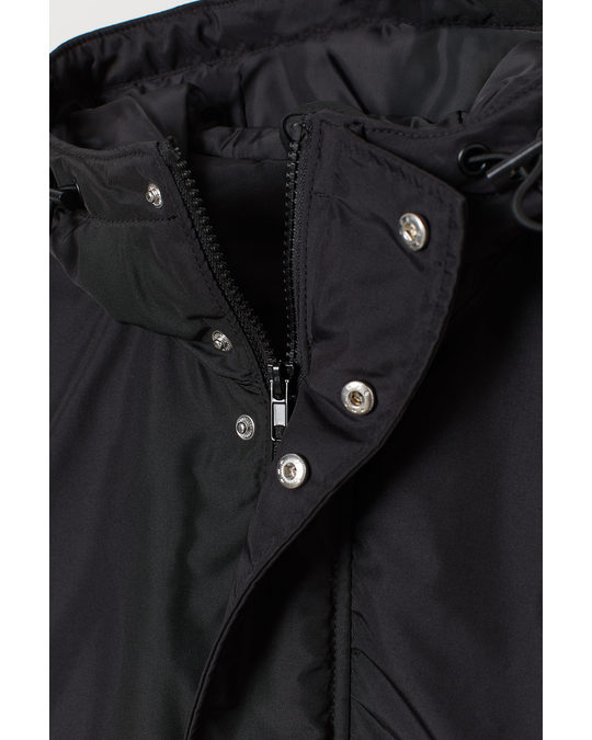 H&M Padded Hooded Jacket Black