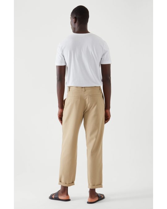 COS Relaxed-fit Tapered Chinos Beige