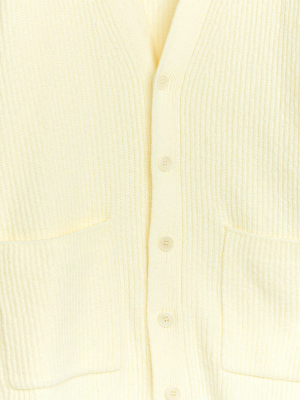 ARKET V-neck Cardigan Light Yellow