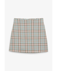 A-line Mini Skirt Mixed Tartan Print
